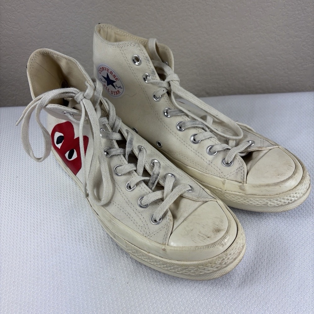 Converse All Star Play Comme des Garcons Shoes Milk White Size 9